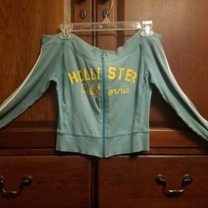 Hollister pastel blue off the shoulders large top